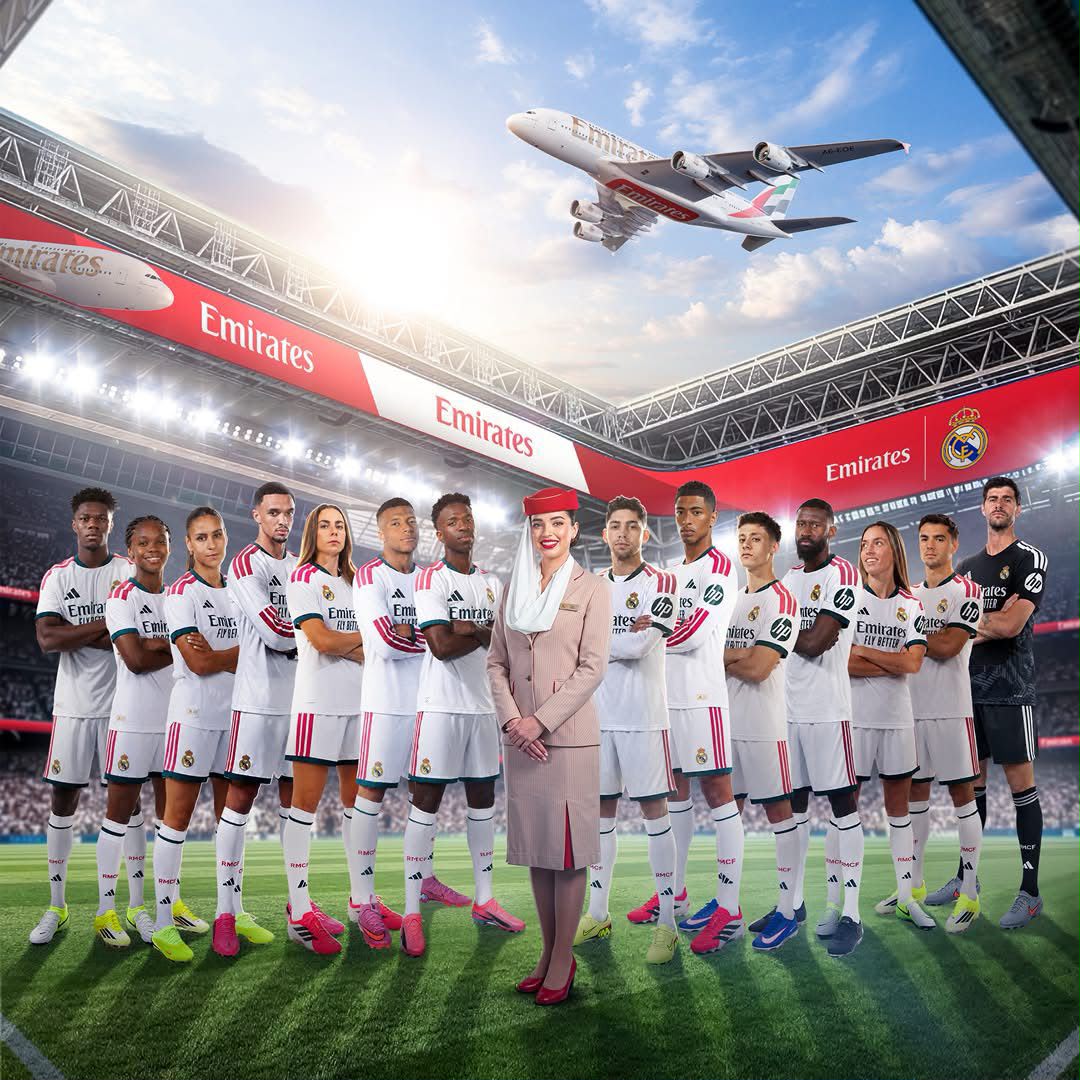 Real Madrid land world‑record €100m Emirates shirt sponsorship deal.